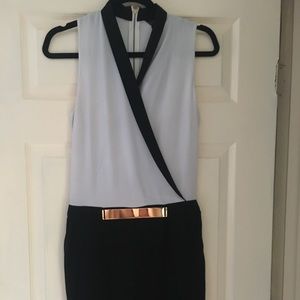 black & white jumpsuit